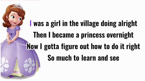 i was a girl in the village lyrics|Sofia The First .